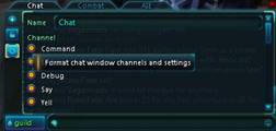 Click on the chat settings icon on the left side of the chat window.